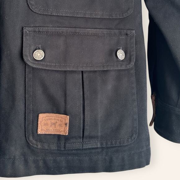 Ralph Lauren Black Denim Hunting Jacket – Utility Chore Coat P/M - Picture 6 of 10